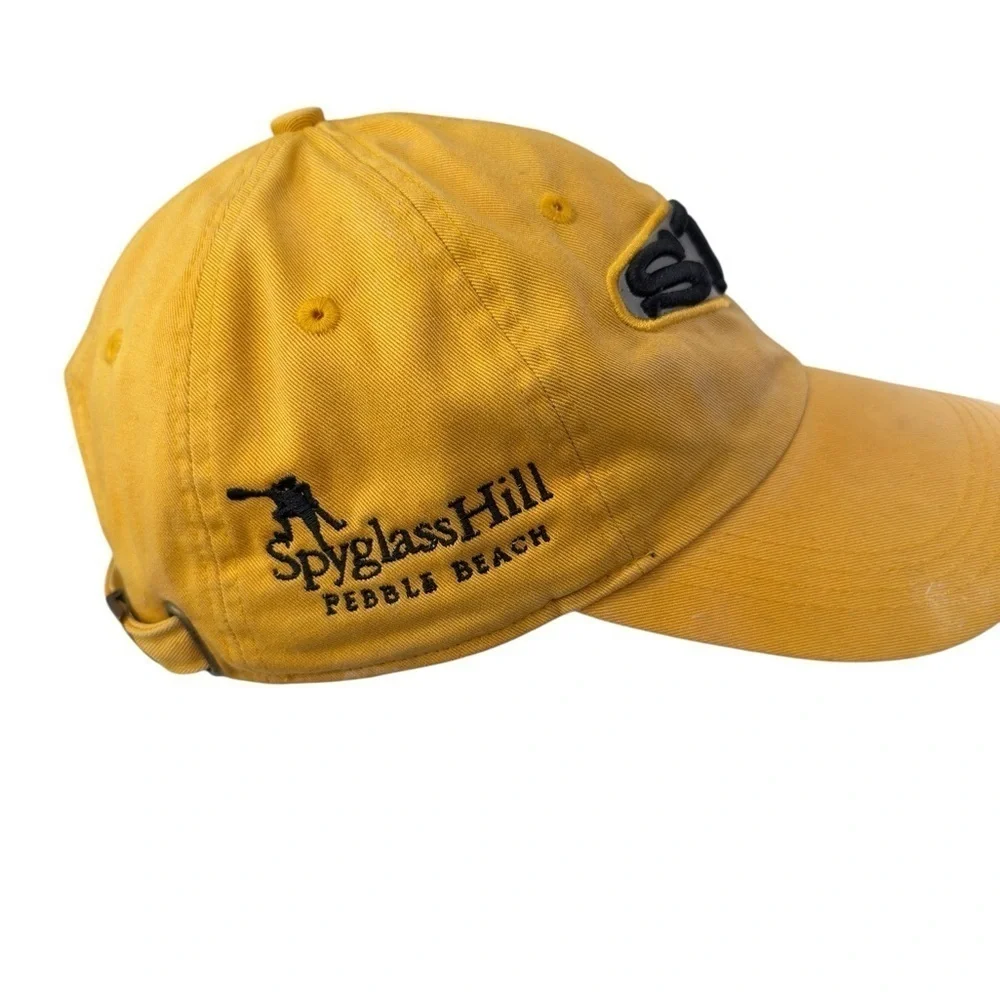 Spy Spyglass Hill Raised Logo Golf Hat Pebble Beach Ahead Vintage Adjustable